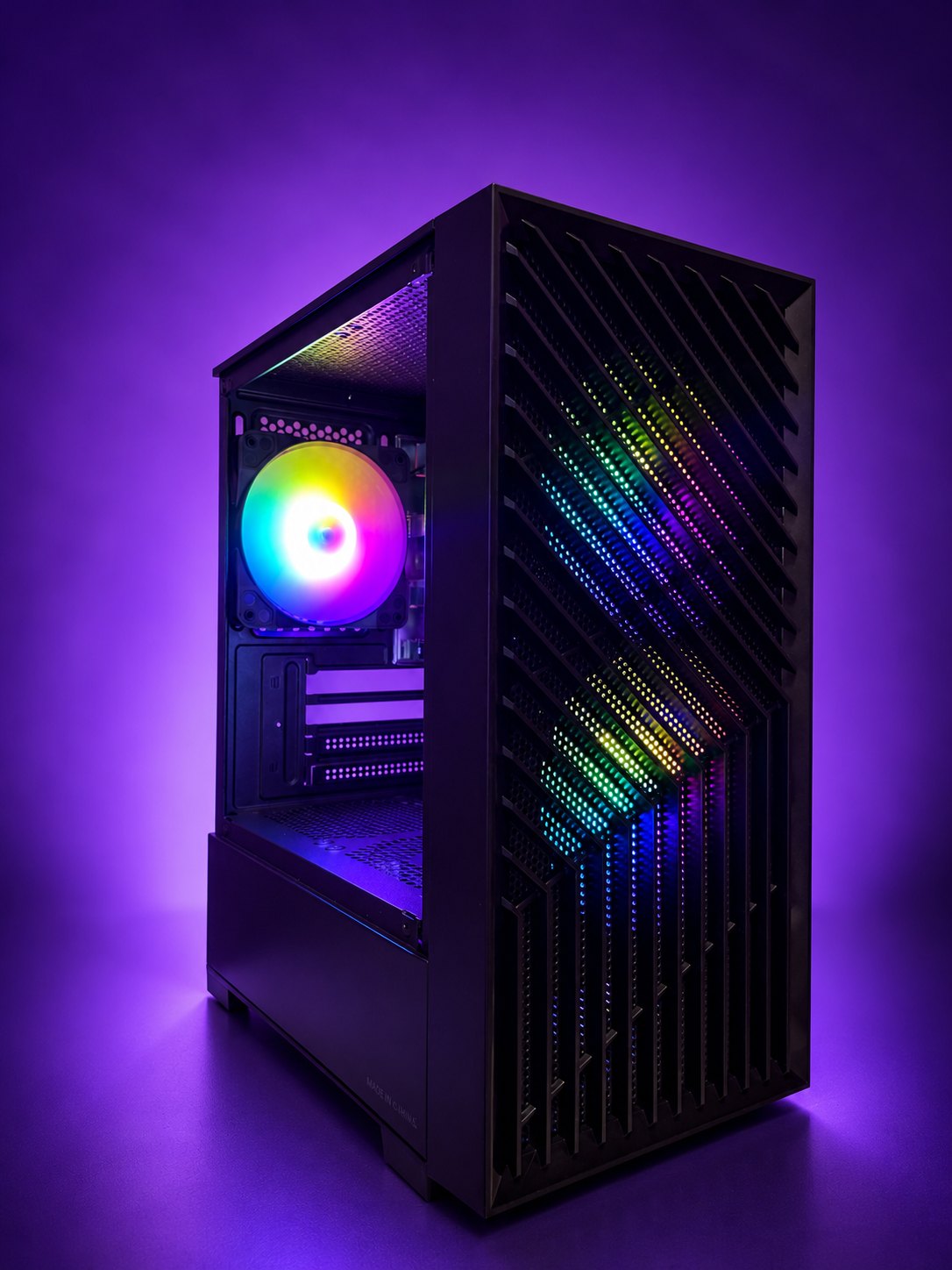 Build con frontale a maglia diagonale e RGB